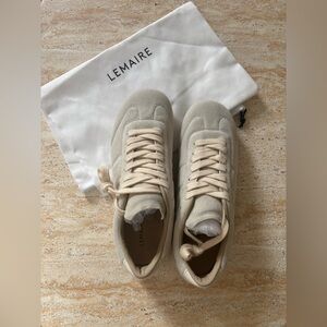 Lemaire Soft Runner Suede Sneakers Clay Beige Size 38